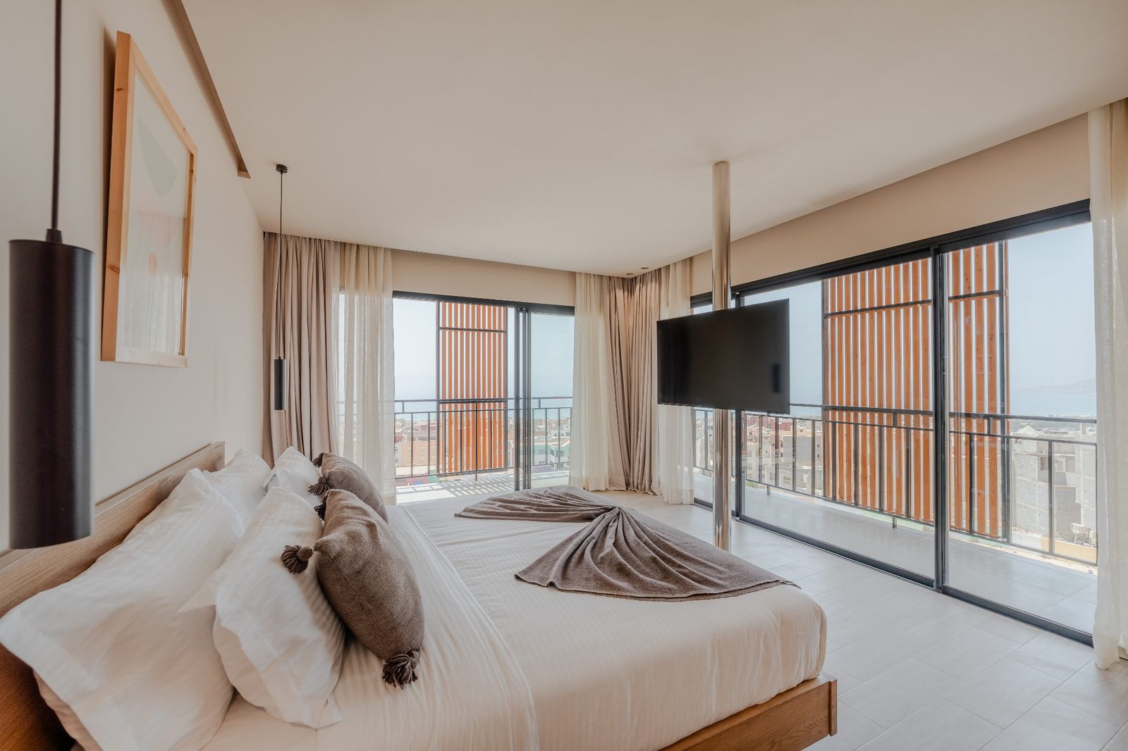 A sea view double room at Nobi in Tamraght, near Taghazout