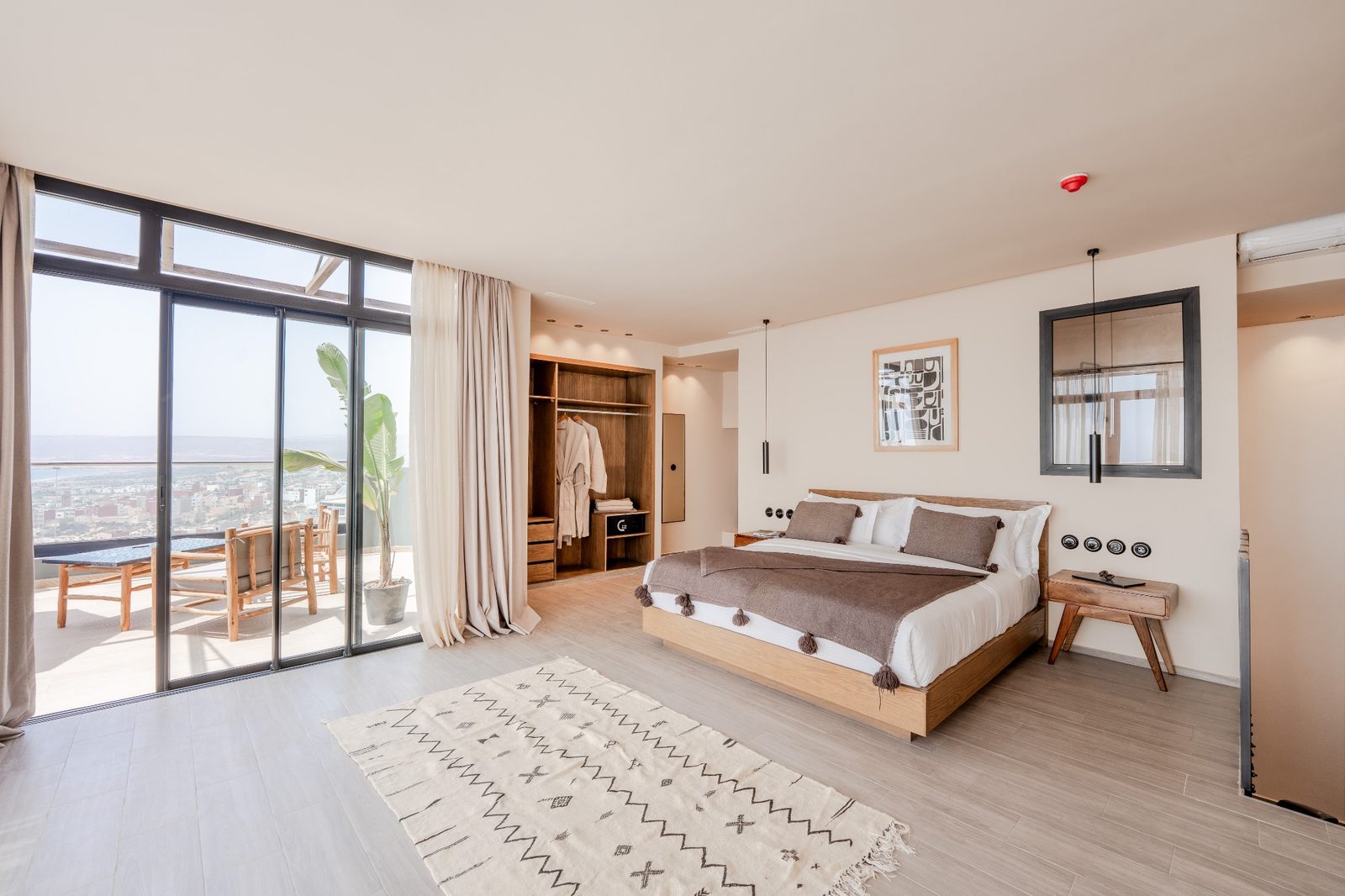 A suite sleeping area at Nobi