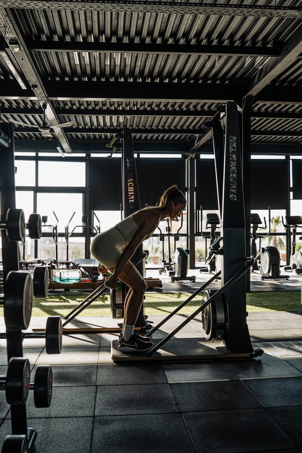 Lifting in the gym at Nobi near Taghazout