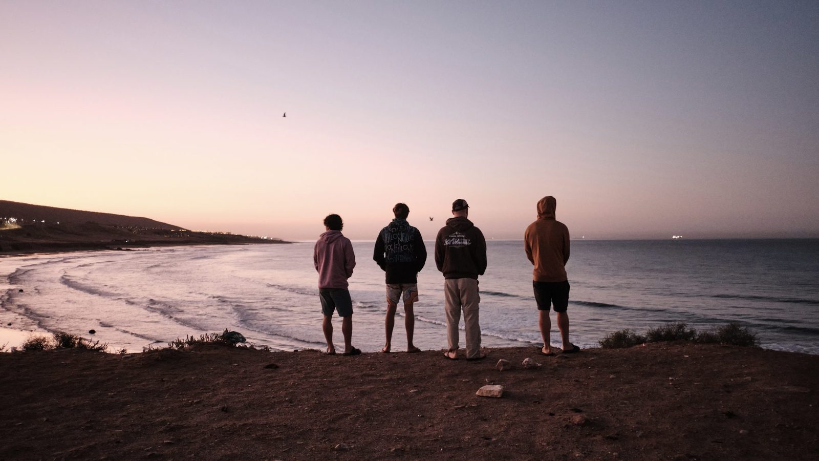 Watching the swell from the headland at K11, Taghazout Bay