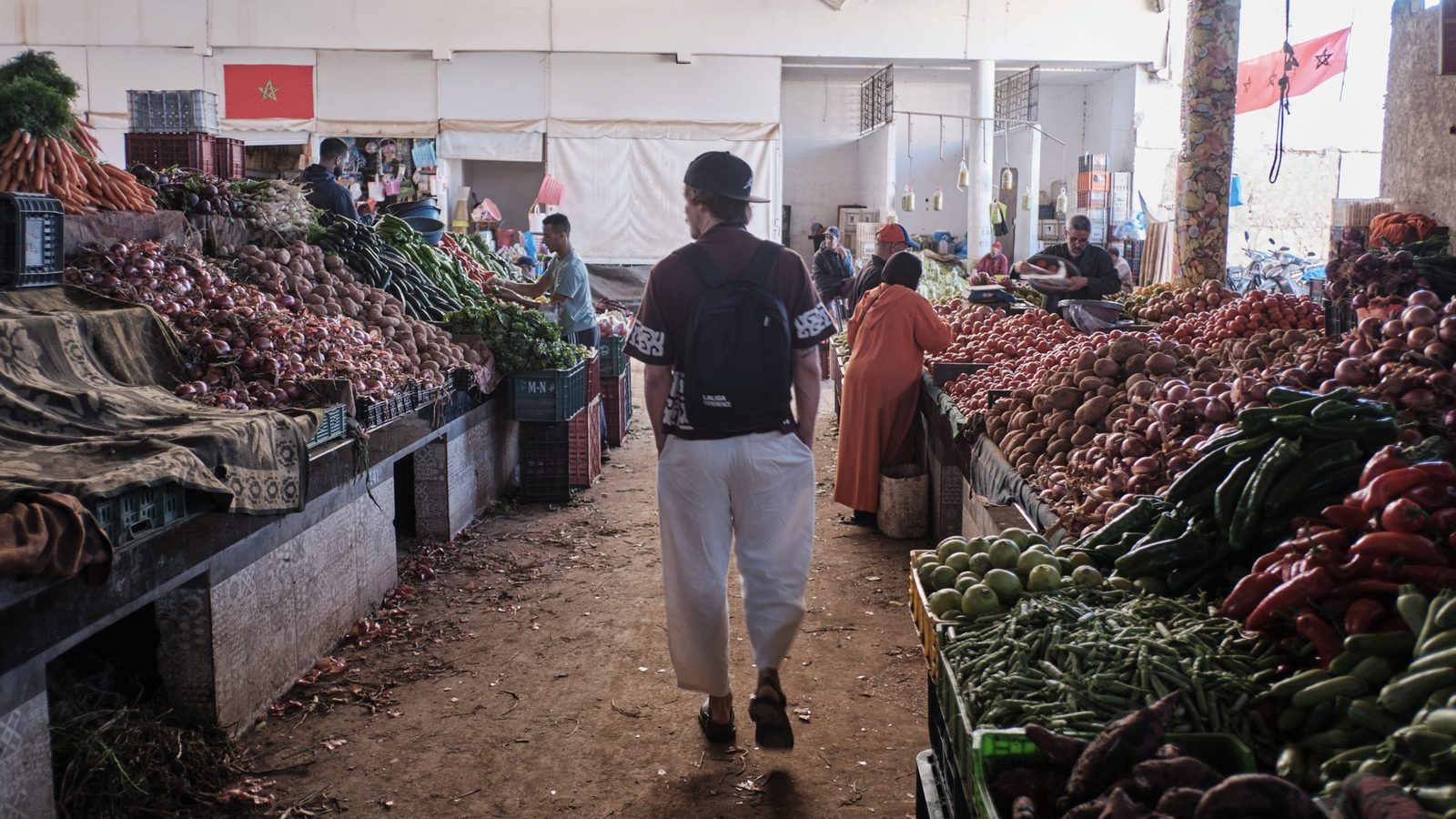 The fruit and vegetable market